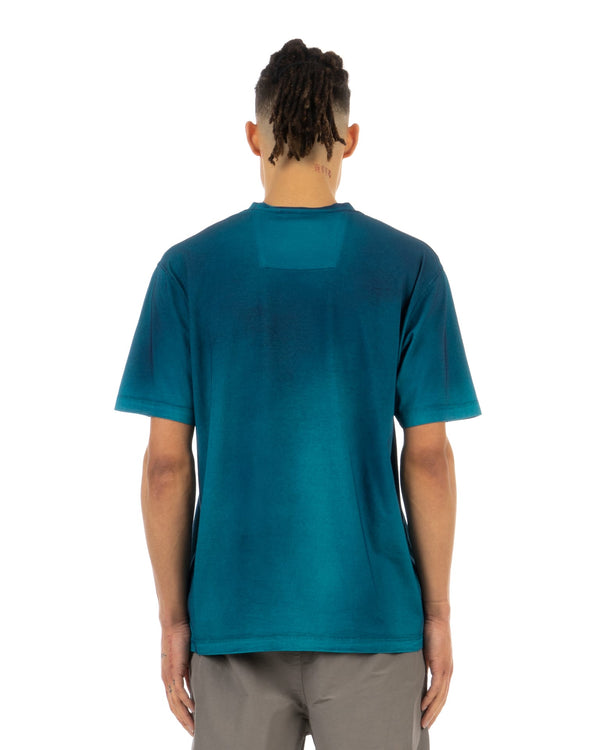 NEMEN® | Vense Hand Sprayed T-Shirt Cyan Indigo - Concrete