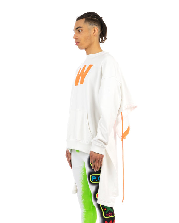 Walter Van Beirendonck | Scarf Hoody White - Concrete