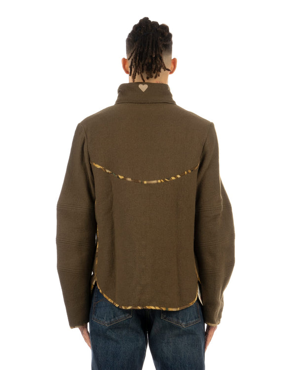 Griffin | GFQ003 Blank Army Wool Jacket - Concrete
