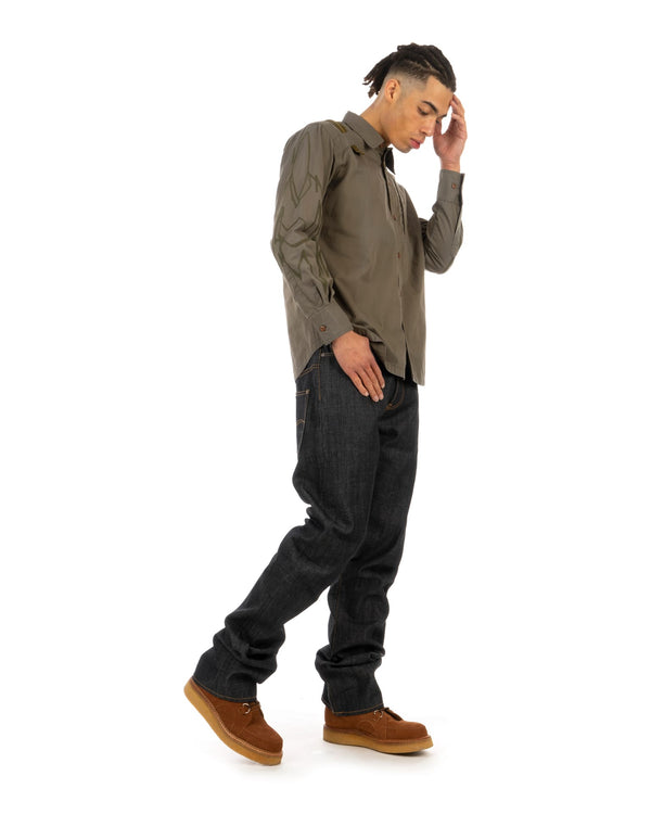 maharishi | x Futura Laboratories Web Rolled Shirt Pointman Embroidery Olive - Concrete