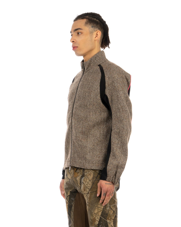 Griffin | FGQ01 Harris Tweed Jacket Brown/Black - Concrete