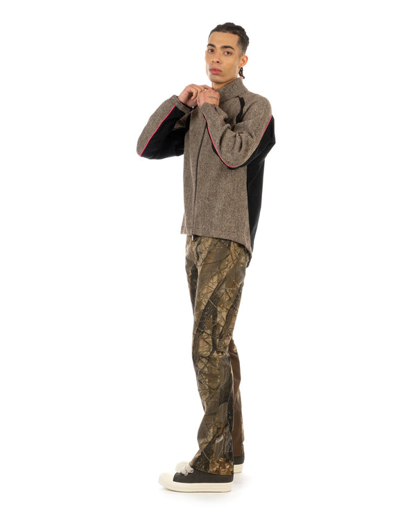 Griffin | FGQ01 Harris Tweed Jacket Brown/Black - Concrete