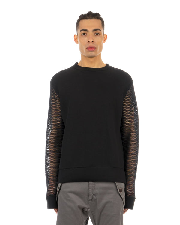 Christopher Raeburn | Mesh Sleeve Crewneck Black - Concrete