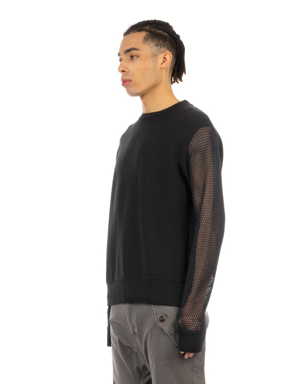 Christopher Raeburn | Mesh Sleeve Crewneck Black - Concrete