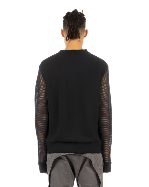 Christopher Raeburn | Mesh Sleeve Crewneck Black - Concrete