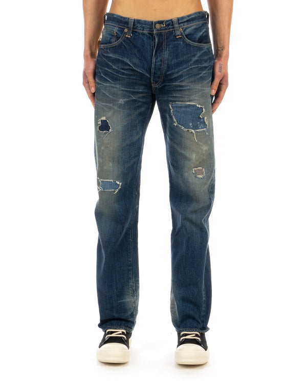 Sugar Cane | Lone Star Jeans Destroyed SC40901R - Concrete