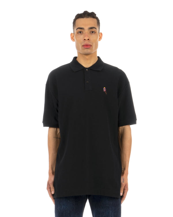 Ice Cream | 20112001 Ice Cream Conehead Regular Polo Black - Concrete