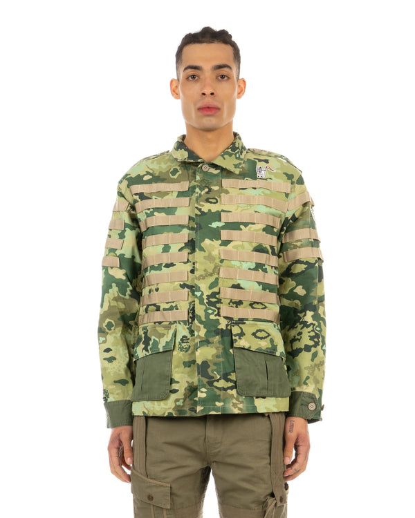 Billionaire Boys Club | Molle System Heavy Military Jacket Green - Concrete