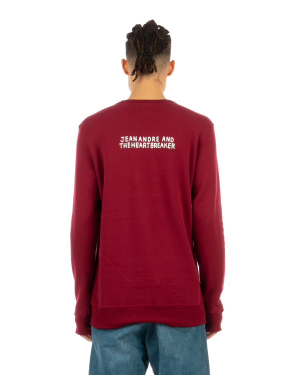 Bedwin & The Heartbreakers | 'Lou' L/S C-Neck Sweat Burgundy - Concrete