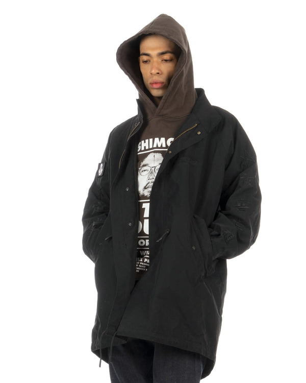NISHIMOTO IS THE MOUTH | Kanji Long Coat Black - Concrete