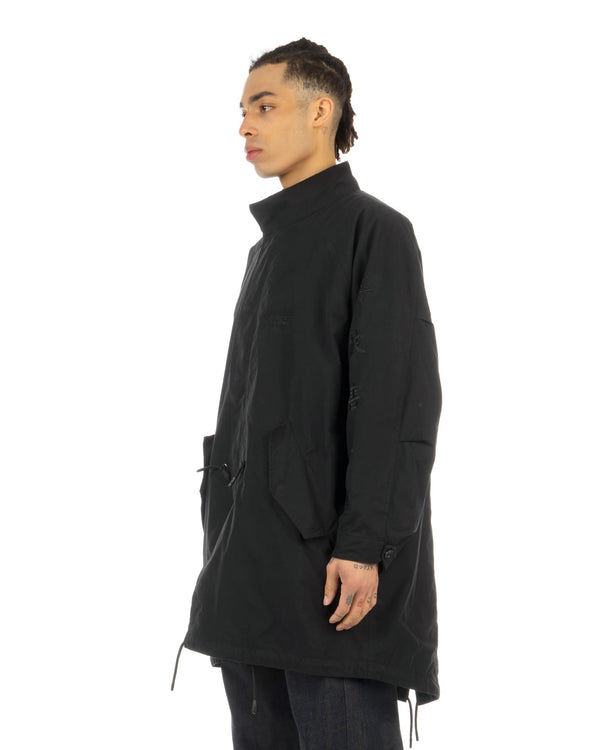 NISHIMOTO IS THE MOUTH | Kanji Long Coat Black - Concrete