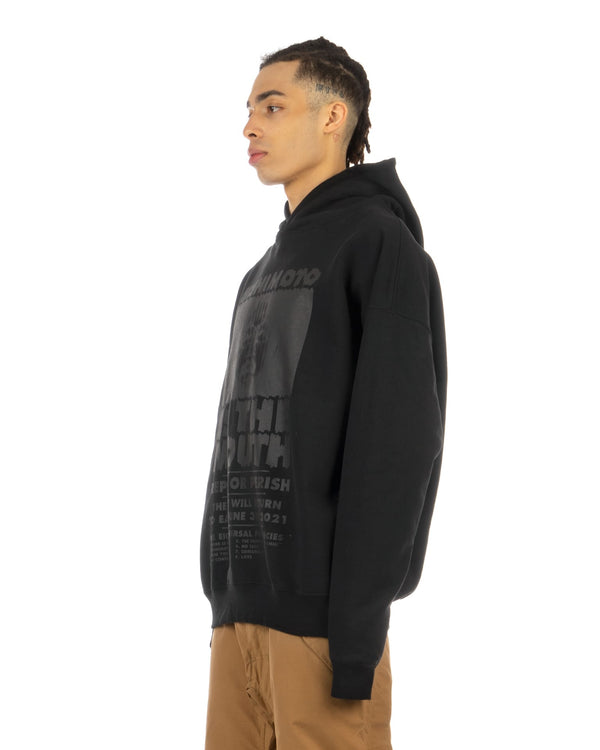NISHIMOTO IS THE MOUTH | x Kosuke Kawamura Hoodie Black - Concrete