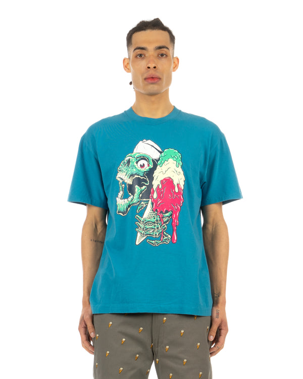 Ice Cream | IC11201 Ice Cream Skeleton Tee blue - Concrete