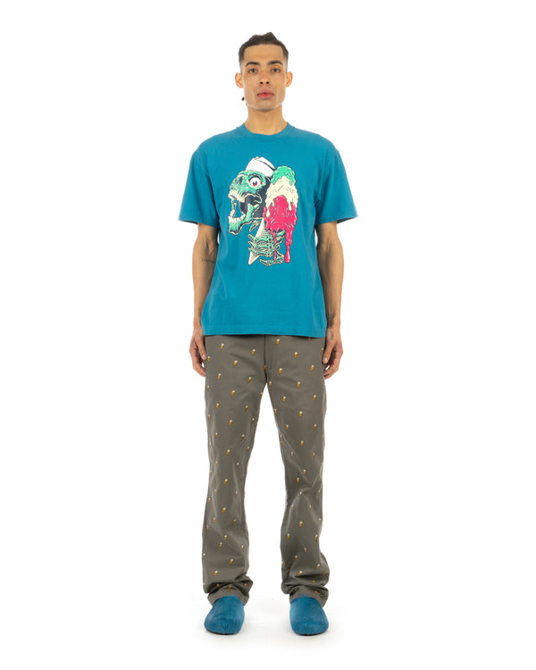 Ice Cream | IC11201 Ice Cream Skeleton Tee blue - Concrete