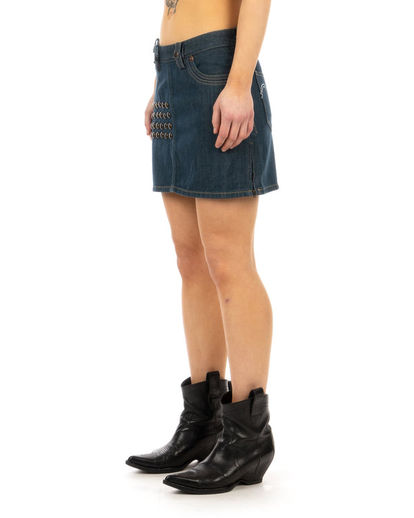 Levi's Red | 295135 Girls Denim Mini Stud Skirt - Concrete