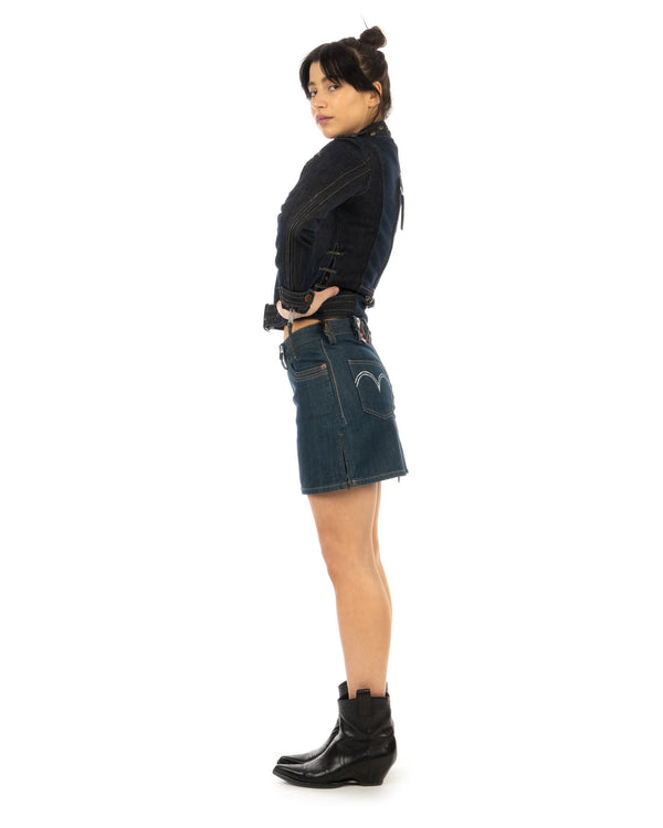 Levi's Red | 295135 Girls Denim Mini Stud Skirt - Concrete
