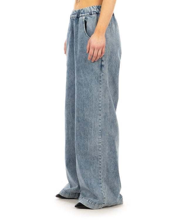 FACON JACMIN | Polly Elastic Waist Pants Blue Wash - Concrete