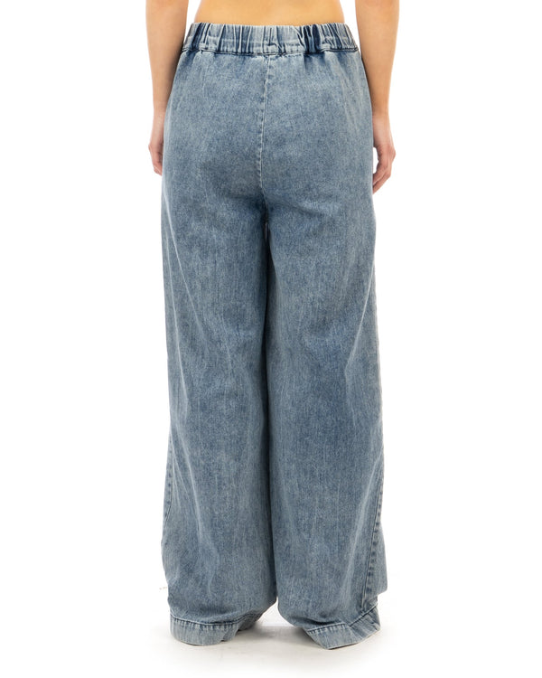 FACON JACMIN | Polly Elastic Waist Pants Blue Wash - Concrete