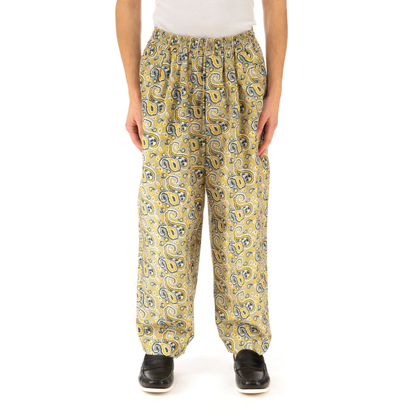Haversack | Paisley Silk Trousers 862004-03 Grey - Concrete