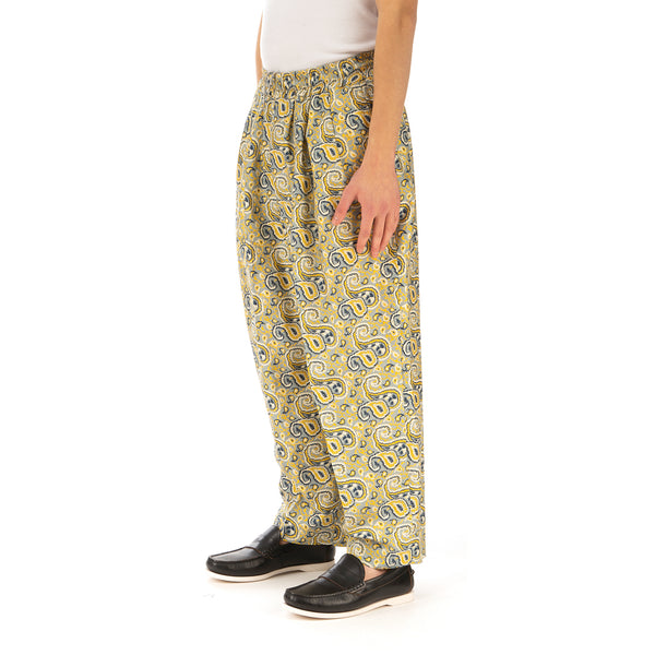 Haversack | Paisley Silk Trousers 862004-03 Grey - Concrete