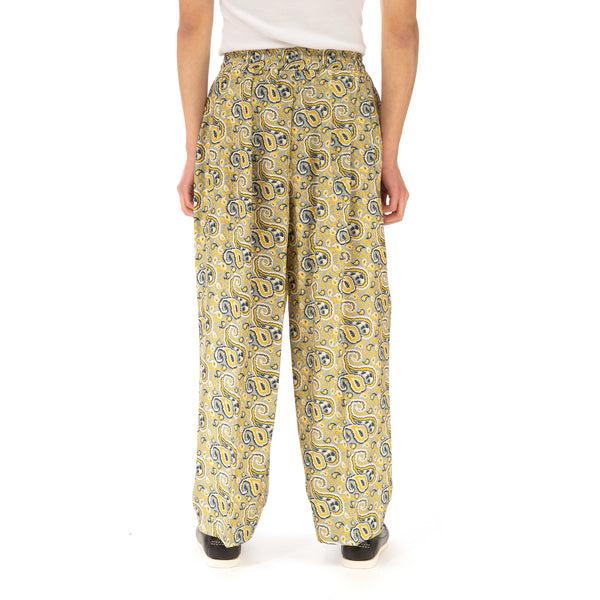 Haversack | Paisley Silk Trousers 862004-03 Grey - Concrete