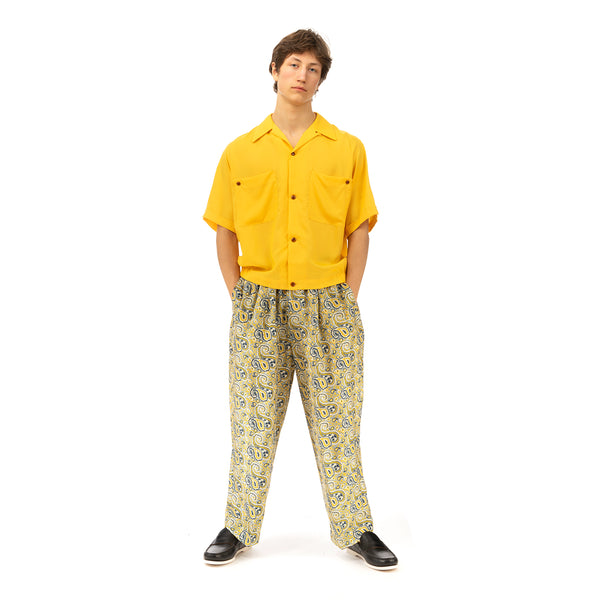 Haversack | Poplin Shirt 822008-10 Yellow - Concrete