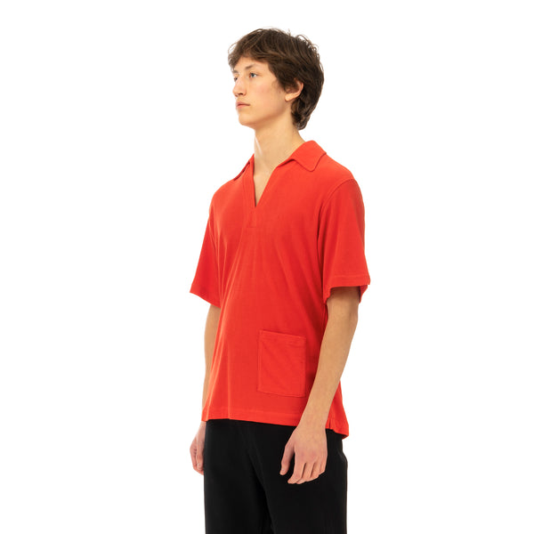 Haversack | Velour Polo Shirt 812003-18 Orange - Concrete