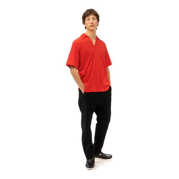 Haversack | Velour Polo Shirt 812003-18 Orange - Concrete
