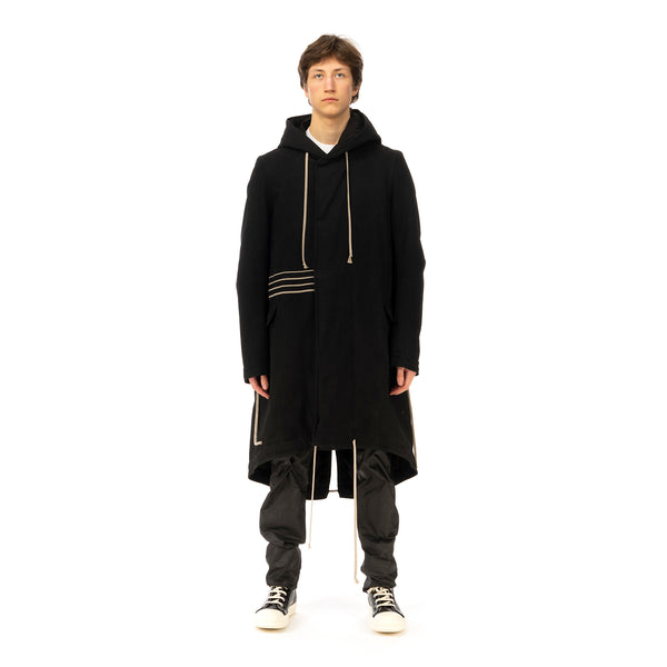 DRKSHDW by Rick Owens | Padded Fishtail Parka Black Denim