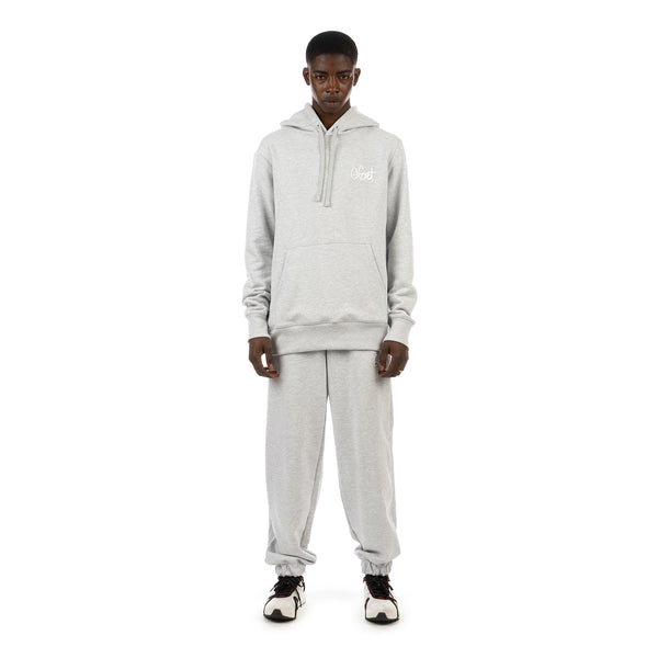 GFOOT | Script Hoodie Grey Marl - Concrete