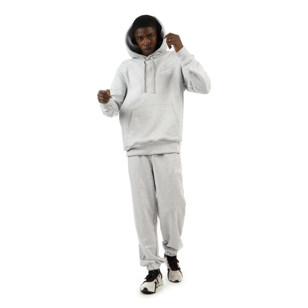 GFOOT | Script Hoodie Grey Marl - Concrete