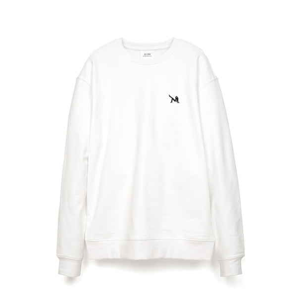 Calvin Klein Jeans Est. 1978 | Icon Embroidery Crewneck Bright White - Concrete