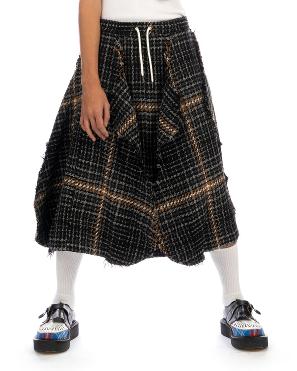 Charles Jeffrey LOVERBOY | Cello Skirt Blurry Tweed - Concrete