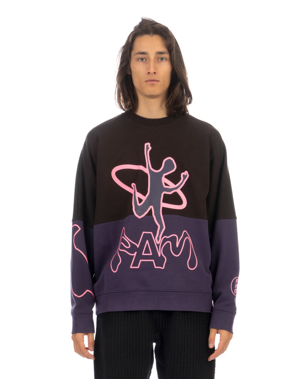 Perks and Mini (P.A.M.) | Disc Man Crewneck Java Wisteria - Concrete