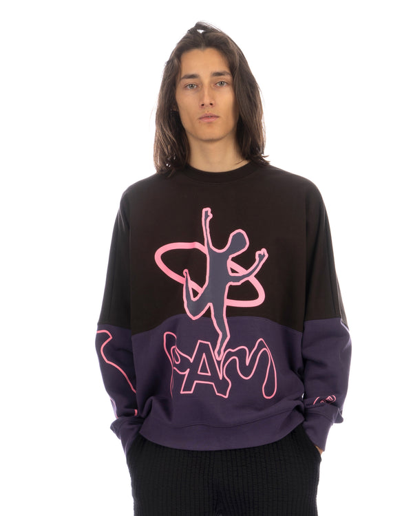 Perks and Mini (P.A.M.) | Disc Man Crewneck Java Wisteria - Concrete