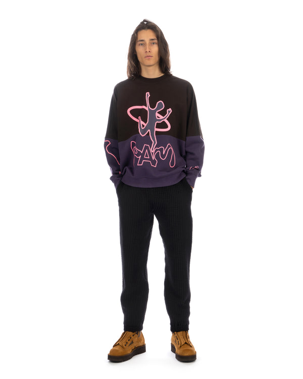 Perks and Mini (P.A.M.) | Disc Man Crewneck Java Wisteria - Concrete