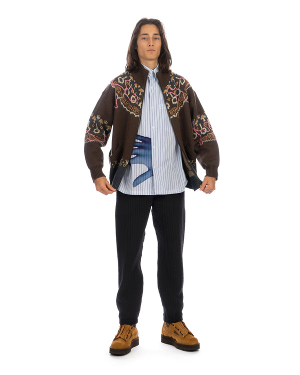 Perks and Mini (P.A.M.) | Mirage Fair Isle Zip Knit Java - Concrete