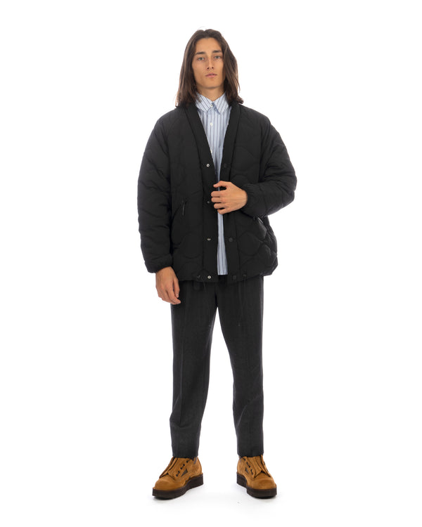 White Mountaineering | Tweed Wide Tapered Belted Pants Charcoal - Concrete