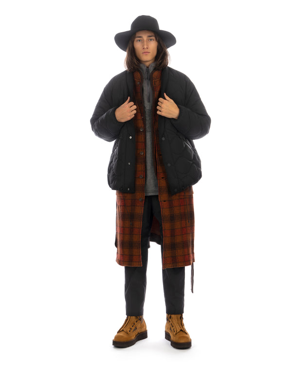 White Mountaineering | Check Knit Gown Brown - Concrete