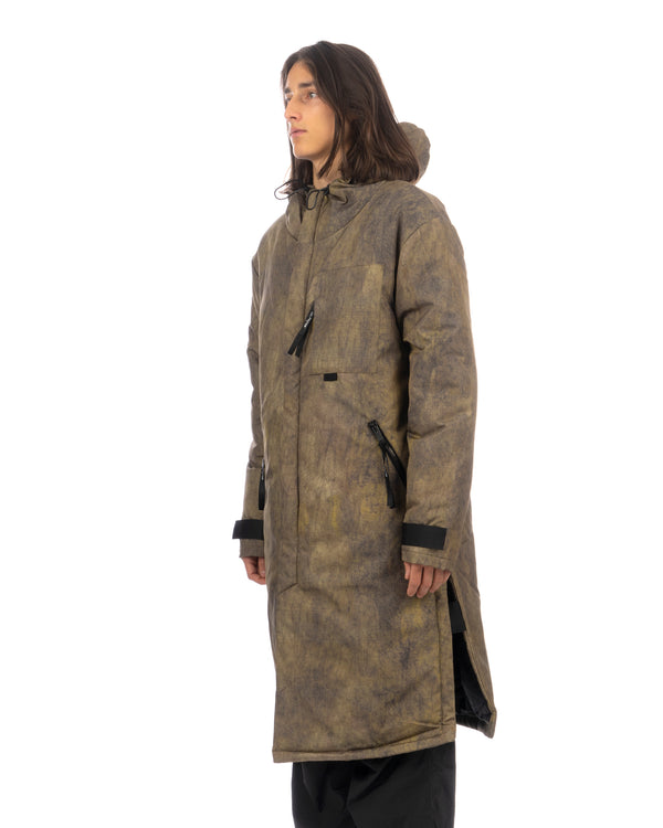 TOBIAS BIRK NIELSEN | J19 Light Padded Long Volcano Coat Green - Concrete