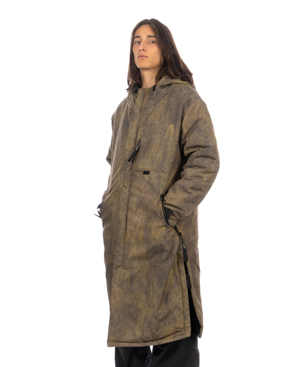 TOBIAS BIRK NIELSEN | J19 Light Padded Long Volcano Coat Green - Concrete