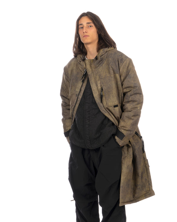TOBIAS BIRK NIELSEN | J19 Light Padded Long Volcano Coat Green - Concrete