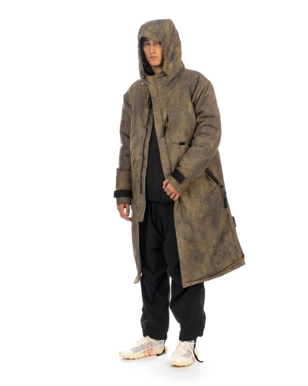 TOBIAS BIRK NIELSEN | J19 Light Padded Long Volcano Coat Green - Concrete