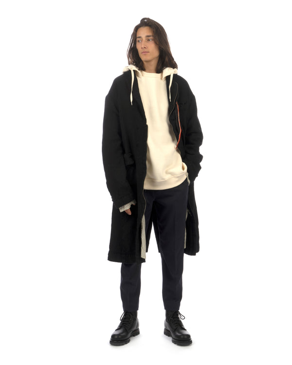 Haversack | Retro Loose Fit Hoodie Cream - Concrete