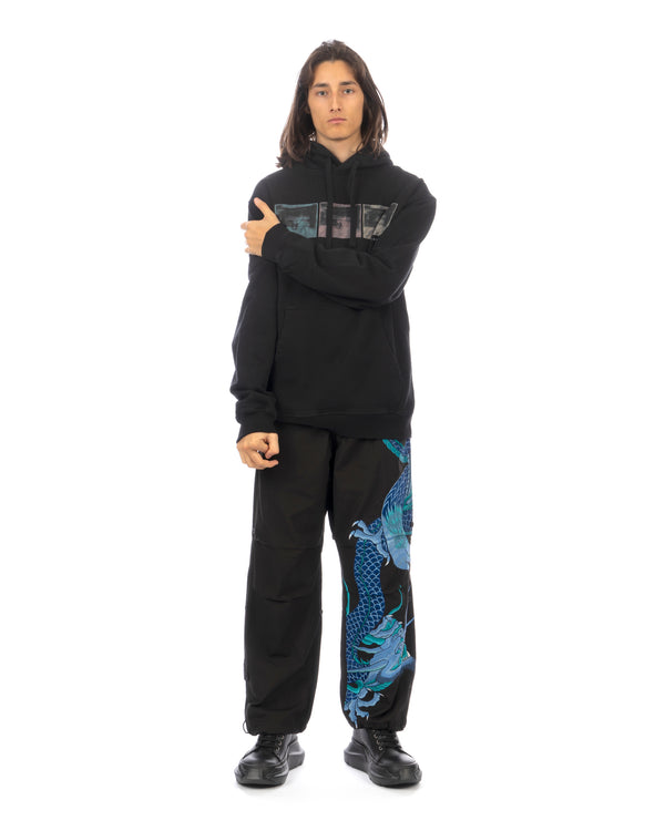 maharishi | 9934 Camo Electric Chair Hoodie Black - Concrete