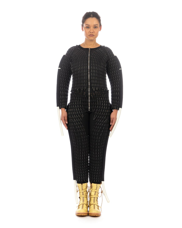 KANGHYUK | Airmesh Tunnel Jumpsuit Black - Concrete