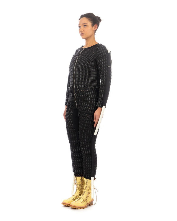 KANGHYUK | Airmesh Tunnel Jumpsuit Black - Concrete