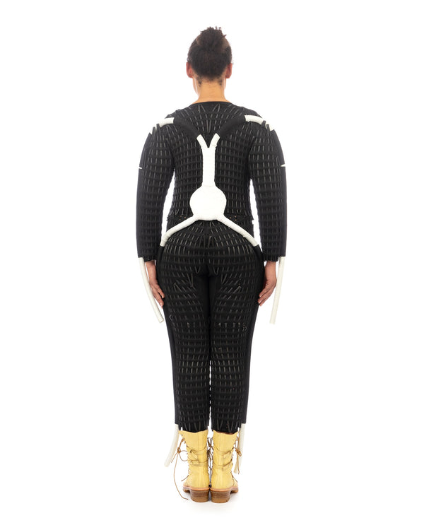 KANGHYUK | Airmesh Tunnel Jumpsuit Black - Concrete