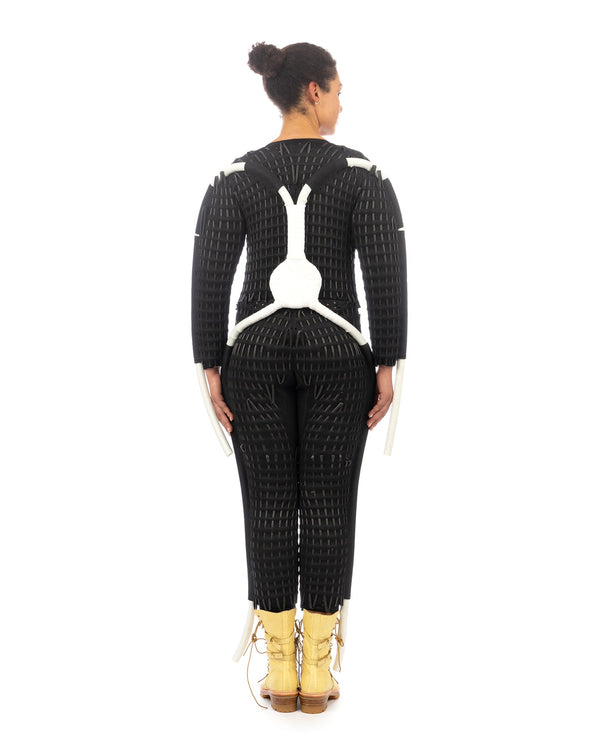 KANGHYUK | Airmesh Tunnel Jumpsuit Black - Concrete