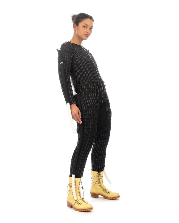 KANGHYUK | Airmesh Tunnel Jumpsuit Black - Concrete